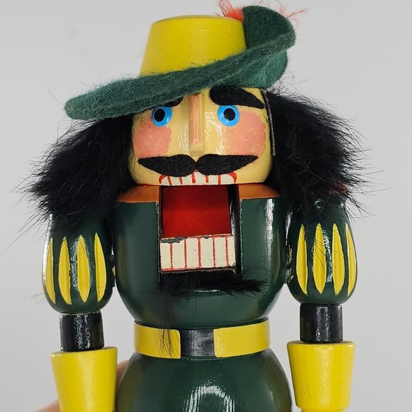Vintage Expertic GDR Erzgebirge 9” Musketeer Wood Nutcracker Label - Picture 8 of 9